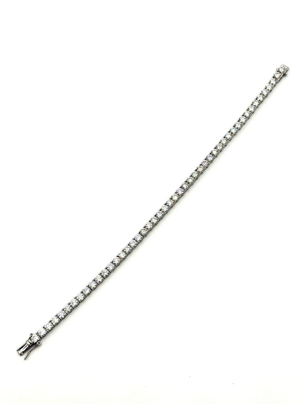 925 Silver, 4MM, 11.7CTW - 15.0CTW Moissanite Tennis Bracelet